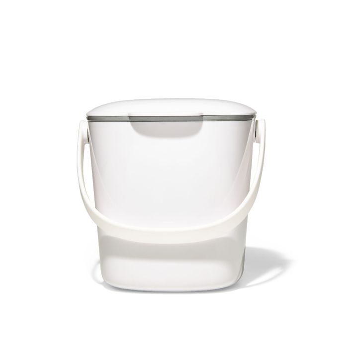 OXO Easy-Clean Compost Bin, 0.75 gal, White